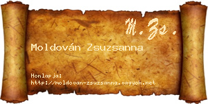 Moldován Zsuzsanna névjegykártya